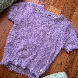 ✨3/$20✨Guess Lilac Fuzzy Knit Crop Top